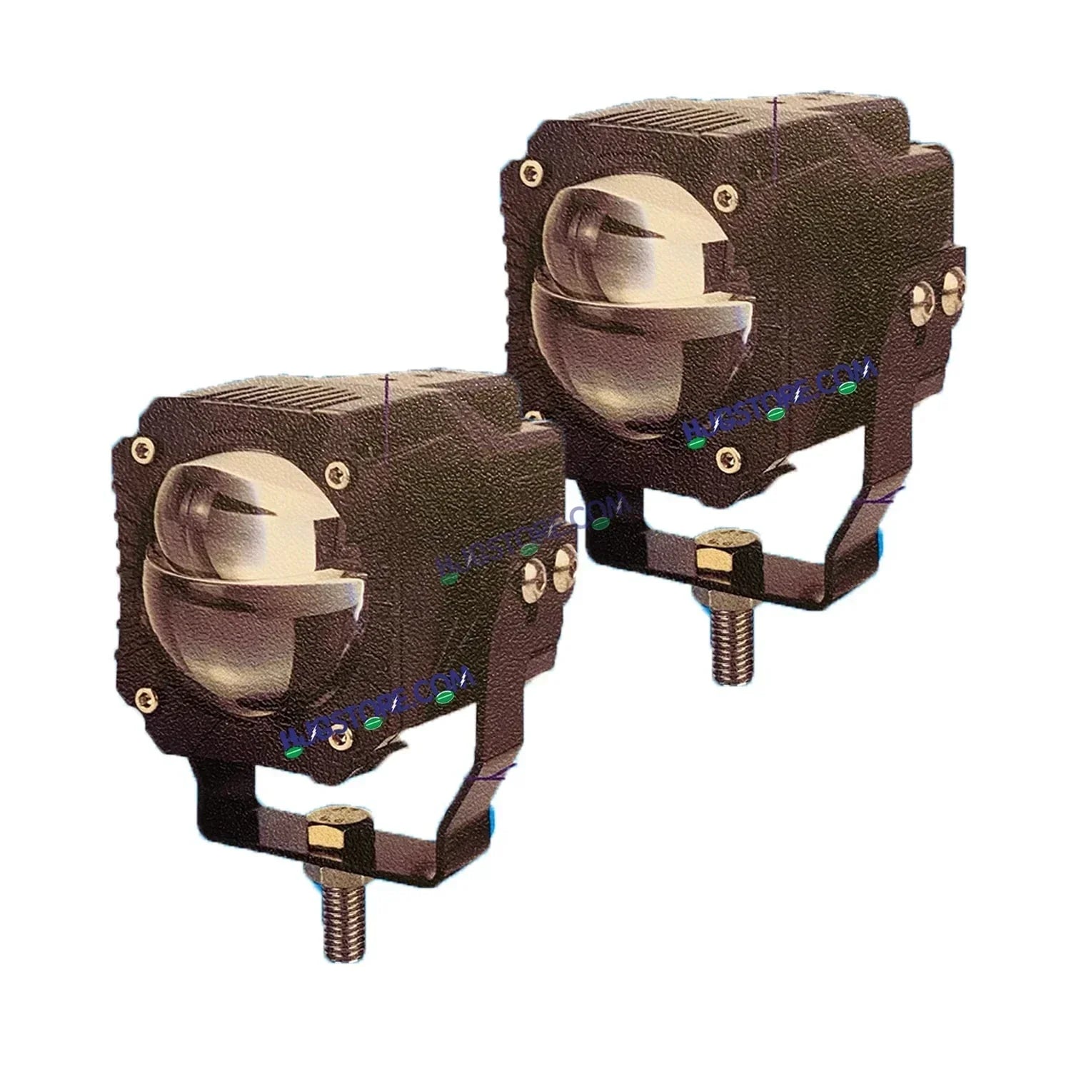 HJG Gorilla Fog Dual Lens 120W Gorilla Projector Foglight New Model with Power Adaptor Foglight Ultra Wide Dual Intensity LED Driving Fog Lights White/Yellow (2*60W = 120W Total) Universal For All Cars & Bikes LIU HJG Gorilla Projector Fog with Red DRL - Biker.Store - www.biker.store