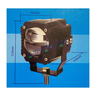 HJG Gorilla Fog with Wiring Harness Kit Combo Dual Lens 120W Gorilla Projector Foglight New Model with Wiring Foglight Ultra Wide Dual Intensity LED Driving Fog Lights White/Yellow 120W Universal For All Cars & Bikes LIU HJG Gorilla Foglight Combo Kit - Biker.Store - www.biker.store