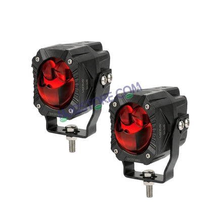 HJG Gorilla V2 Triple Lens Fog with Wiring Harness Kit 120W Gorilla Projector Foglight New Model with Wiring Foglight Ultra Wide Dual Intensity LED Driving Fog Lights White/Yellow 120W Universal For All Cars & Bikes LIU HJG Gorilla V2 Foglight Combo Kit - Biker.Store - www.biker.store