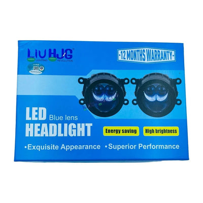 HJG 3 Inch Bi LED Car Projector 140W H8/H9/H11/H16 Foglight with Laser Spot and Wide Spread Red DRL/White/Yellow/Warm White Light 140W Foglight Ultra Wide Dual Intensity LED Driving Fog Lights 3000K/4300K/6500K Universal For All Cars & Bikes H8/H9/H11/H16 - Biker.Store - www.biker.store
