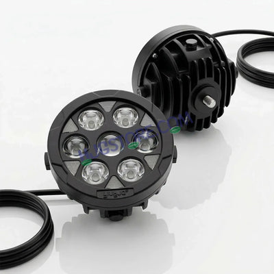 HJG New HP 111 140W 7-LED Projector Spread Spot Combo Auxiliary Fog Light Kit – Tri-Color Projector Middle 3 Lens Projector & 4 CREE LEDs with DRL & Adjustable Dimmer Control Wiring Harness, LIU HJG HP111 140W Foglight with Dimmer Controller Harness Kit - HJGstore.com