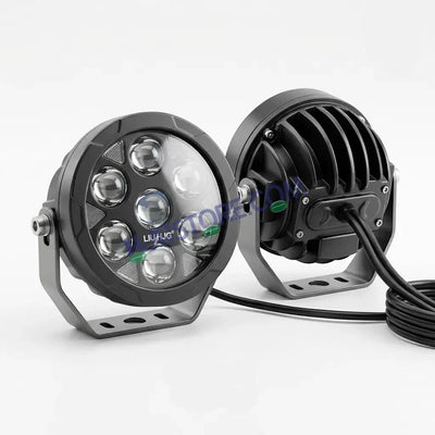 HJG New HP 111 140W 7-LED Projector Spread Spot Combo Auxiliary Fog Light Kit – Tri-Color Projector Middle 3 Lens Projector & 4 CREE LEDs with DRL & Adjustable Dimmer Control Wiring Harness, LIU HJG HP111 140W Foglight with Dimmer Controller Harness Kit - HJGstore.com