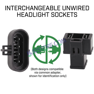 HJG Headlight Coupler Harness for New Royal Enfield Motorcycles 4-Pin RE Male to H4 Female Headlight Adapter Coupler for Royal Enfield | Plug-and-Play Wiring Harness Converter for Classic 350 Reborn, Hunter, Meteor, Himalayan 450 | No Wire Cutting - Biker.Store - www.biker.store