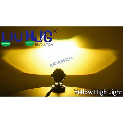 HJG New J37 Single Projector Lens 2pc Foglight Single LED Projector Fog Lens 60W with Red DRL Foglight Ultra Wide Dual Intensity LED Fog Lights White/Yellow/Red DRL Projector (60W) Universal For All Cars & Bikes LIU HJG J37 Projector Lens Power Efficient - Biker.Store - www.biker.store