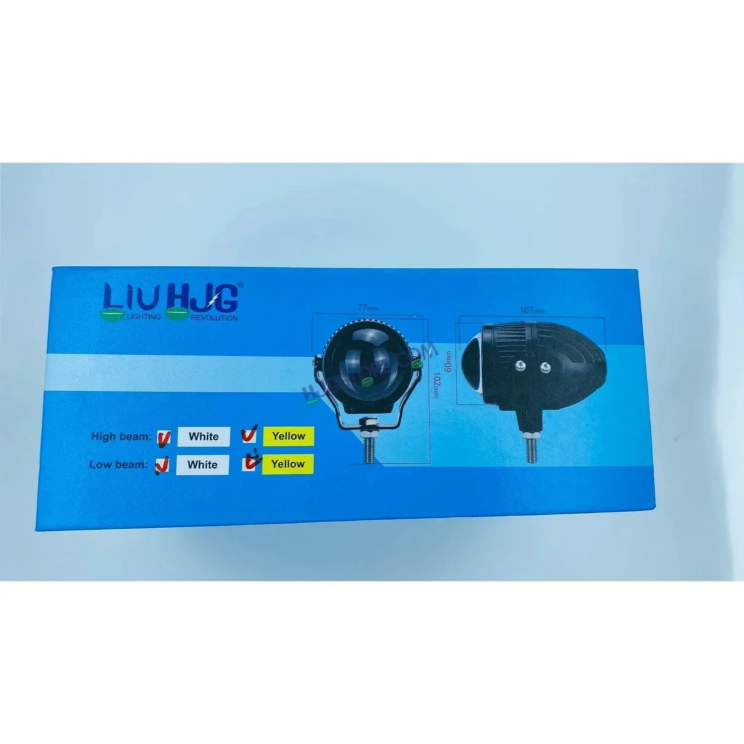 HJG New J37 Single Projector Lens 2pc Foglight Single LED Projector Fog Lens 60W with Red DRL Foglight Ultra Wide Dual Intensity LED Fog Lights White/Yellow/Red DRL Projector (60W) Universal For All Cars & Bikes LIU HJG J37 Projector Lens Power Efficient - Biker.Store - www.biker.store