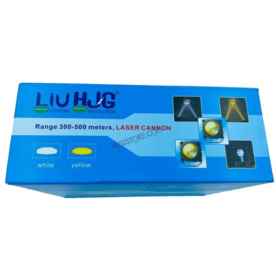 HJG Laser Cannon Foglight 500 Meters Laser Focus Projector Fog Projector Lens with 300 Meters Low Beam 500 Meters High Beam 80W Foglight Ultra Wide Dual Intensity LED Fog Lights White/Yellow Universal For All Cars & Bikes LIU HJG Laser Cannon Foglight 2pc - Biker.Store - www.biker.store