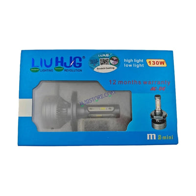 HJG 130W M3 Mini H4 New Model LED Bulb AC/DC Headlight LED Bulb White Beam 130W HJG M3 130W H4 LED for Bike Car Light H4 LED with Fan Bulb 13000LM 130W Conversion Kit Hi/Lo Beam Headlight 12V/24V for Motorcycle/Car, Set of 1, 13000 LM 130W, White Hi/Lo - Biker.Store - www.biker.store