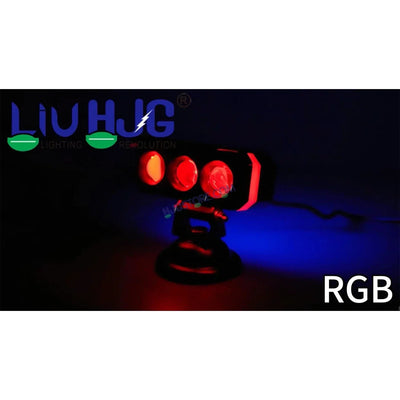HJG M Series RGB DRL 3 Lens Projector Lens 1pc Foglight RGB DRL Modes 3 Lens LED Projector Fog Lens 25W with RGB DRL Foglight Ultra Wide Dual Intensity LED Fog Lights White/Yellow/RGB DRL Projector (25W) Universal For All Cars & Bikes LIU HJG RGB Foglight - Biker.Store - www.biker.store