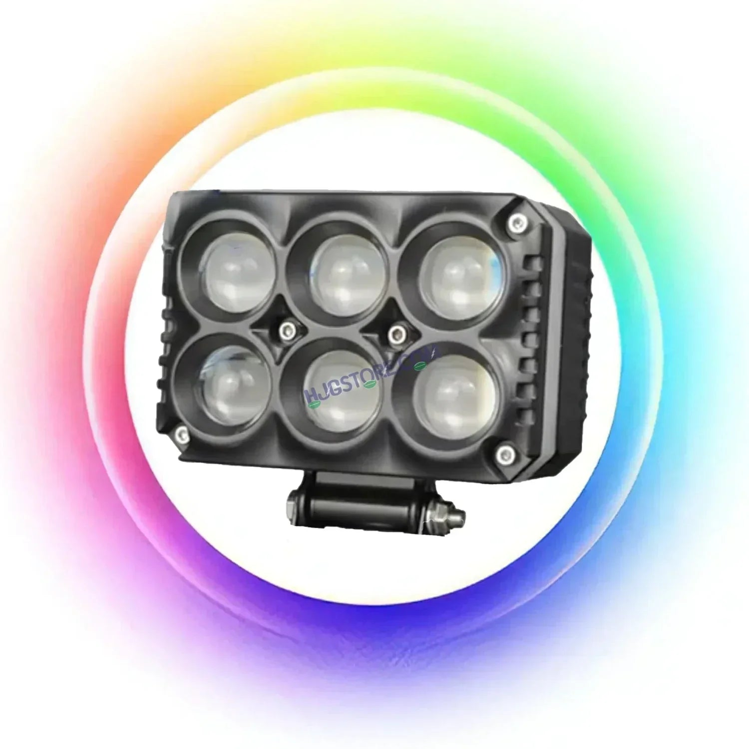 HJG M Series RGB DRL 6x6 Projector Lens 1pc Foglight with RGB DRL Modes 6x6 LED Projector Fog Lens 30W with RGB DRL Foglight Ultra Wide Dual Intensity LED Fog Lights White/Yellow/RGB DRL Projector (30W) Universal For All Cars & Bikes LIU HJG RGB Fog Light - Biker.Store - www.biker.store