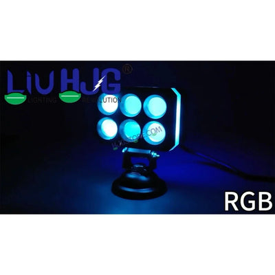 HJG M Series RGB DRL 6x6 Projector Lens 1pc Foglight with RGB DRL Modes 6x6 LED Projector Fog Lens 30W with RGB DRL Foglight Ultra Wide Dual Intensity LED Fog Lights White/Yellow/RGB DRL Projector (30W) Universal For All Cars & Bikes LIU HJG RGB Fog Light - Biker.Store - www.biker.store