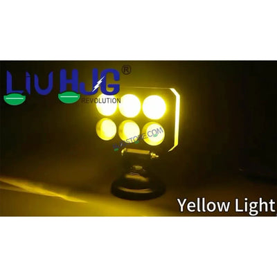 HJG M Series RGB DRL 6x6 Projector Lens 2pc Foglight with RGB DRL Modes 6x6 LED Projector Fog Lens 60W with RGB DRL Foglight Ultra Wide Dual Intensity LED Fog Lights White/Yellow/RGB DRL Projector (60W) Universal For All Cars & Bikes LIU HJG RGB Fog Light - Biker.Store - www.biker.store