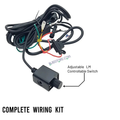 LIUHJG LIU HJG Mercedes Y Lens Foglight with Dimmer Controller Wiring Harness Kit Ultra Wide Dual Intensity LED Driving Fog Lights White/Yellow (2*45W = 90W Total) Universal For All Cars & Bikes with Brightness Controller Switch - Biker.Store - www.biker.store
