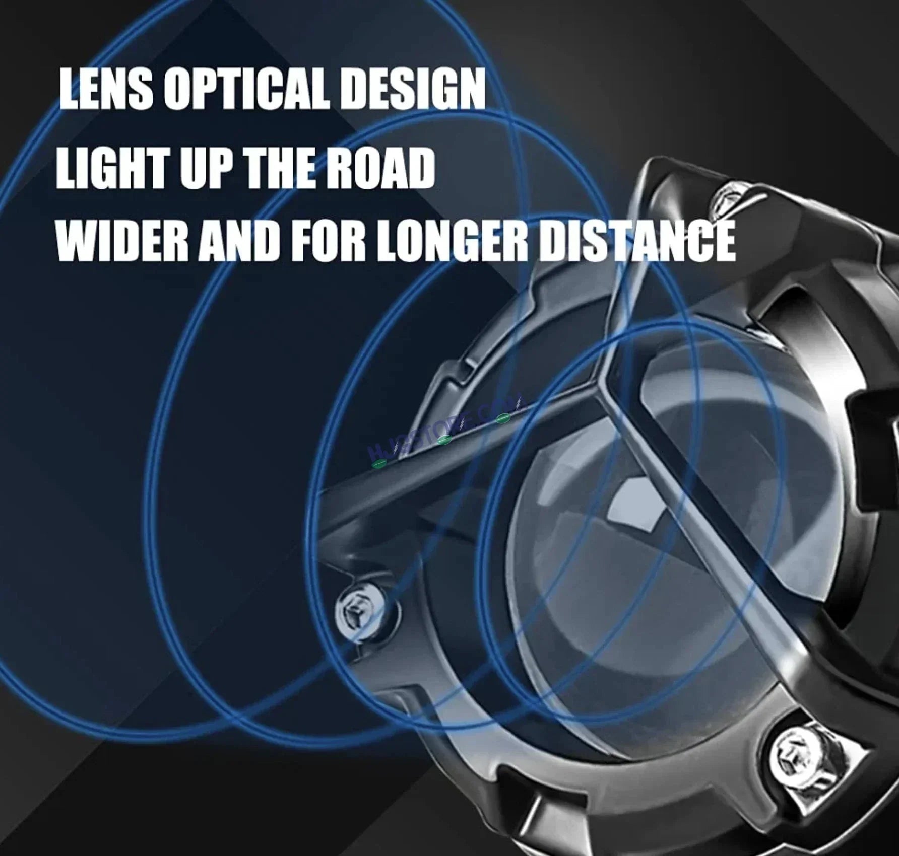 HJG Mini Mercedes Y Lens with Cooling Fan 80W Foglight Ultra Wide Dual Intensity LED Driving Fog Lights White/Yellow (2*40W = 80W Total) Universal For All Cars & Bikes LIU HJG Mini Mercedes Y Lens 80W with Cooling Fan Ultra Wide Light Throw - Biker.Store - www.biker.store