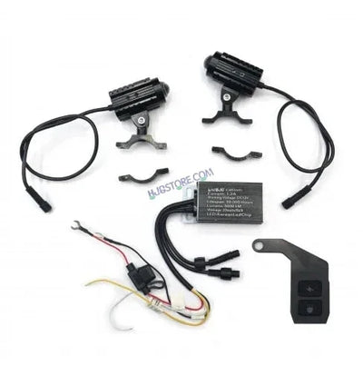 HJG Remote Mini Drive Lens Foglight with Remote Wiring Harness Kit Ultra Wide Dual Intensity LED Driving Fog Lights White/Yellow Universal For All Cars & Bikes With Wiring Harness Kit - Biker.Store - www.biker.store