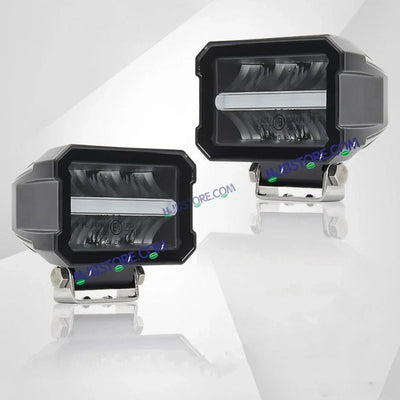 HJG LIU HJG Minus Box New Model Fog Light Minus White DRL HJG Minus Box Dual Lens 60W Foglight with Power Adaptor Foglight Ultra Wide Dual Intensity LED Driving Fog Lights White (1*60W) Universal For All Cars & Bikes, HJG Minus DRL Box Fog, Pack of 1 - Biker.Store - www.biker.store