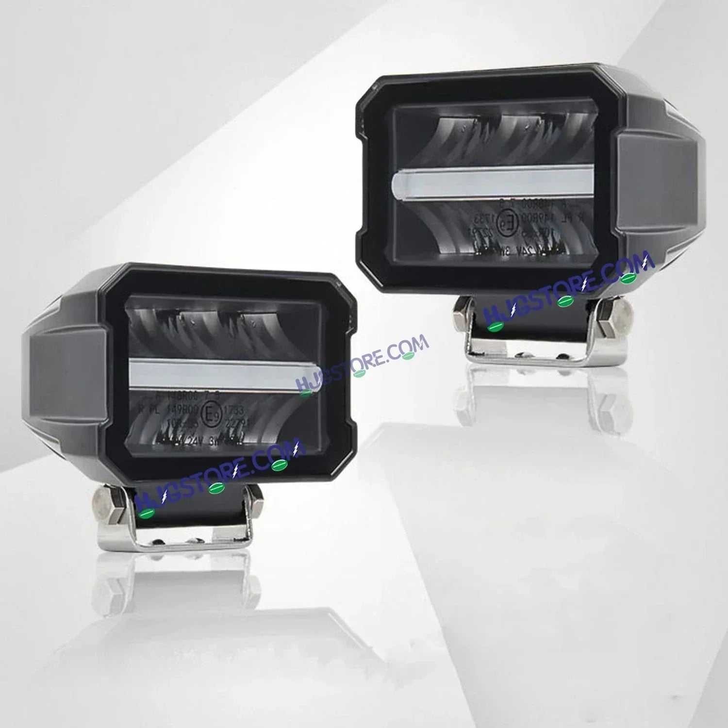 HJG LIU HJG Minus Box New Model Fog Light Minus White DRL HJG Minus Box Dual Lens 60W Foglight with Power Adaptor Foglight Ultra Wide Dual Intensity LED Driving Fog Lights White (2*60W=120W) Universal For All Cars & Bikes, HJG Minus DRL Box Fog, Pack of 2 - Biker.Store - www.biker.store