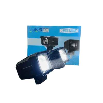 HJG Original 200W Camera Lens Fog LED Square Laser HJG Fog Light with Red Devil Lens 200W Red/White (Low and High Beam) MEGA DRIVE Fog Light For Bike/Car/Thar/Jeep/SUV/Universal ( Cool White ) - Pack of 2 - Biker.Store - www.biker.store