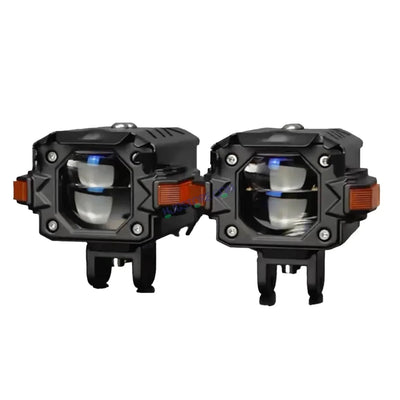 HJG NightBreaker Gorilla Dual Projector Lens Foglight 120W Dual Lens Projector Lens Fog Light 120W Foglight Ultra Wide Dual Intensity LED Fog Lights White/Yellow Universal For All Cars & Bikes Hazard Indicator LIU HJG NightBreaker P107 Fog Red Amber DRL - Biker.Store - www.biker.store