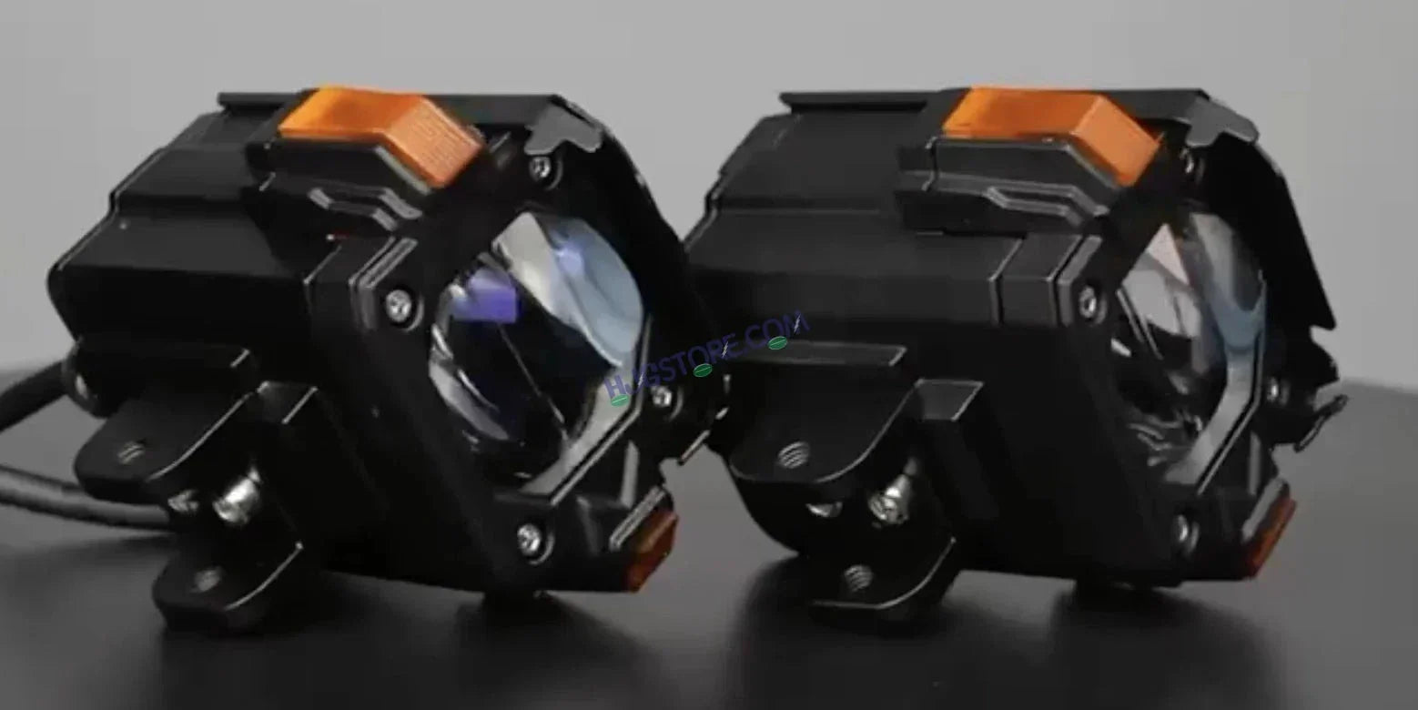 HJG NightBreaker Gorilla Dual Projector Lens Foglight 120W Dual Lens Projector Lens Fog Light 120W Foglight Ultra Wide Dual Intensity LED Fog Lights White/Yellow Universal For All Cars & Bikes Hazard Indicator LIU HJG NightBreaker P107 Fog Red Amber DRL - Biker.Store - www.biker.store