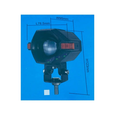 HJG NightBreaker Spaceship P97 Dual Projector Lens Foglight 100W Dual Lens Projector Lens Fog Light 100W Foglight Ultra Wide Dual Intensity LED Fog Lights White/Yellow Universal For All Cars & Bikes with Hazard Indicator LIU HJG P97 Foglight Red Amber DRL - Biker.Store - www.biker.store