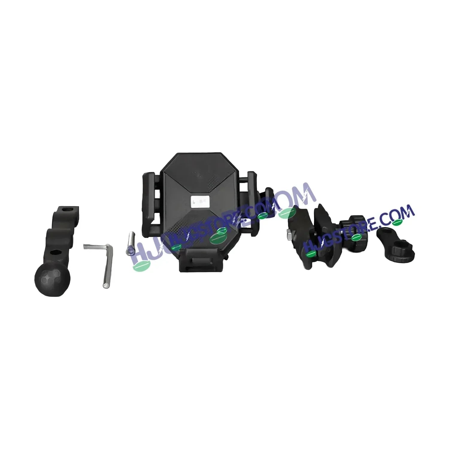 HJG Hexagon R6 Mobile Holder with Handlebar Mount for Bike, Two Wheelers Universal HJG Hexagon R6 Handlebar Mount Mobile Holder Anti-Theft Mobile Holder 360 Degree Rotation Adjustable Size and Locking System LIU HJG Hexagon R6 Bike Handlebar Mount Holder - Biker.Store - www.biker.store