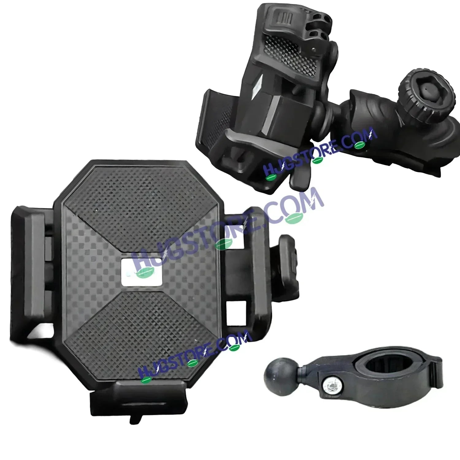 HJG Hexagon R6 Mobile Holder with Handlebar Mount for Bike, Two Wheelers Universal HJG Hexagon R6 Handlebar Mount Mobile Holder Anti-Theft Mobile Holder 360 Degree Rotation Adjustable Size and Locking System LIU HJG Hexagon R6 Bike Handlebar Mount Holder - Biker.Store - www.biker.store