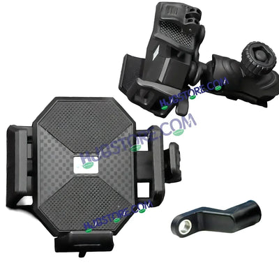 HJG Hexagon R6 Mobile Holder with Mirror Mount for Bike and Scooter, Two Wheelers Universal HJG Hexagon R6 Mirror Mount Mobile Holder Anti-Theft Mobile Holder 360 Degree Rotation Adjustable Size and Locking System LIU HJG Hexagon R6 Mirror Mount Holder - Biker.Store - www.biker.store