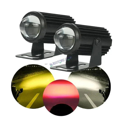HJG Mini Drive Devil Metal Spot Light with Red DRL, White, Yellow Light Car Motorcycle Truck Off Road 20w Spot Fog Lights Driving Spotlight HJG Original Spot Light Fog light Devil Mini Drive, Pack of 2 - Biker.Store - www.biker.store