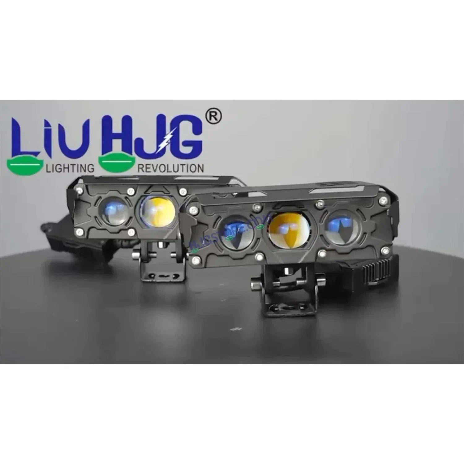 HJG New S75 Triple Projector Lens 180W Foglight Triple LED Projector Fog Lens 180W with Red DRL Foglight Ultra Wide Dual Intensity LED Fog Lights White/Yellow/Red DRL Projector (180W) Universal For All Cars & Bikes LIU HJG S75 Triple Projector Lens - Biker.Store - www.biker.store