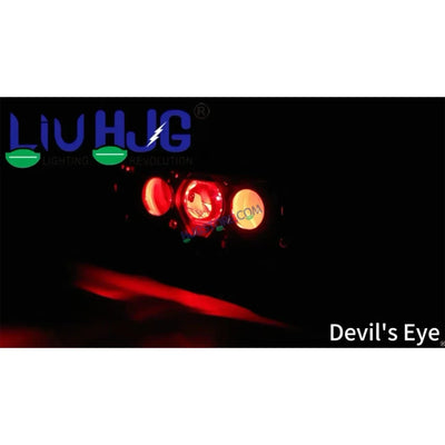 HJG New S75 Triple Projector Lens 180W Foglight Triple LED Projector Fog Lens 180W with Red DRL Foglight Ultra Wide Dual Intensity LED Fog Lights White/Yellow/Red DRL Projector (180W) Universal For All Cars & Bikes LIU HJG S75 Triple Projector Lens - Biker.Store - www.biker.store
