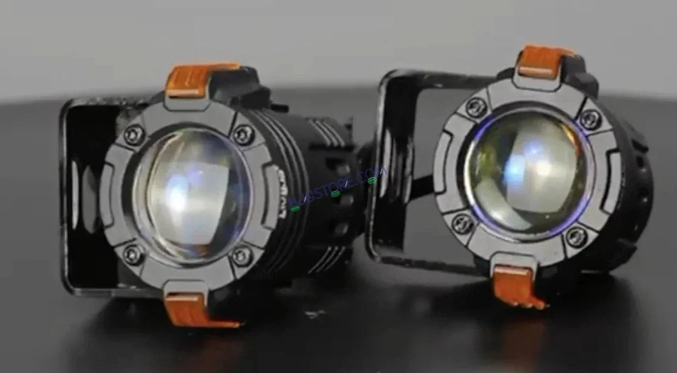 HJG S-82 Foglight Projector Lens Foglight 80W with Hazard Indicator Projector Lens Fog Light 80W Foglight Ultra Wide Dual Intensity LED Fog Lights White/Yellow Universal For All Cars & Bikes with Hazard Indicator LIU HJG S-82 Foglight with Red Amber DRL - Biker.Store - www.biker.store