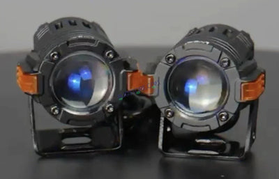 HJG S-82 Foglight Projector Lens Foglight 80W with Hazard Indicator Projector Lens Fog Light 80W Foglight Ultra Wide Dual Intensity LED Fog Lights White/Yellow Universal For All Cars & Bikes with Hazard Indicator LIU HJG S-82 Foglight with Red Amber DRL - Biker.Store - www.biker.store