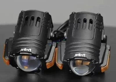 HJG S-82 Foglight Projector Lens Foglight 80W with Hazard Indicator Projector Lens Fog Light 80W Foglight Ultra Wide Dual Intensity LED Fog Lights White/Yellow Universal For All Cars & Bikes with Hazard Indicator LIU HJG S-82 Foglight with Red Amber DRL - Biker.Store - www.biker.store