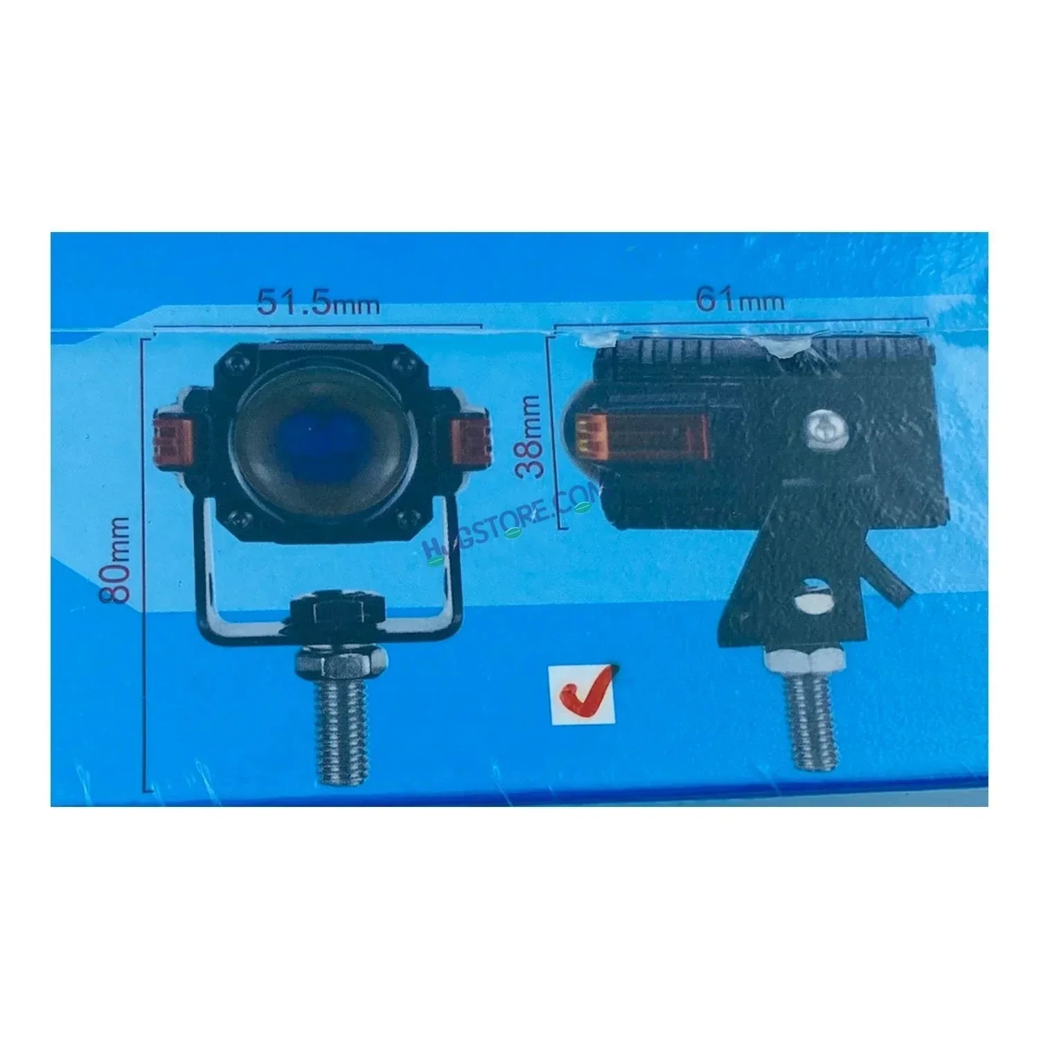 HJG S-83 Foglight Projector Lens Foglight 80W with Hazard Indicator Projector Lens Fog Light 80W Foglight Ultra Wide Dual Intensity LED Fog Lights White/Yellow Universal For All Cars & Bikes with Hazard Indicator LIU HJG S-83 Foglight with Red Amber DRL - Biker.Store - www.biker.store