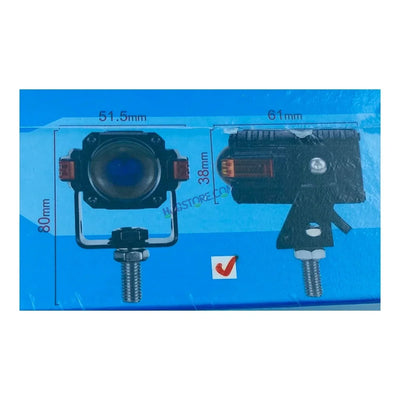 HJG S-83 Foglight Projector Lens Foglight 80W with Hazard Indicator Projector Lens Fog Light 80W Foglight Ultra Wide Dual Intensity LED Fog Lights White/Yellow Universal For All Cars & Bikes with Hazard Indicator LIU HJG S-83 Foglight with Red Amber DRL - Biker.Store - www.biker.store