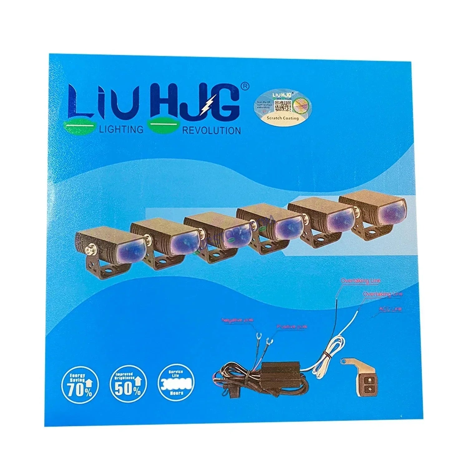 HJG LIU HJG Original Waymaker 6 LED New Model Slim Drive Grille Fitting Dual Colour Fog Light Mini Drive Light Version 4 And Wiring With Canbus For All Cars and Motorcycles (6Pcs) HJG Waymaker Foglight HJG New Model 6 LED with Canbus Wiring Harness Kit - Biker.Store - www.biker.store