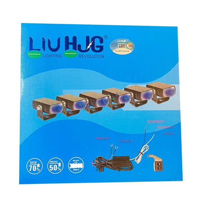 HJG LIU HJG Original Waymaker 6 LED New Model Slim Drive Grille Fitting Dual Colour Fog Light Mini Drive Light Version 4 And Wiring With Canbus For All Cars and Motorcycles (6Pcs) HJG Waymaker Foglight HJG New Model 6 LED with Canbus Wiring Harness Kit - Biker.Store - www.biker.store