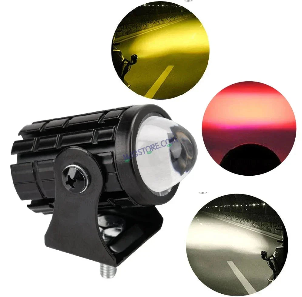 HJG Mini Spot Light Devil with Red DRL, White, Yellow Light Car Motorcycle Truck Off Road 20w Spot Fog Lights Driving Spotlight HJG Original Spot Light Fog light Devil Mini Drive, Pack of 2 - Biker.Store - www.biker.store