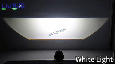 HJG Terminator 1 Projector Foglight 100W with Laser Spot and Wide Spread Red DRL/White/Yellow/Warm White Light 100W Foglight Ultra Wide Dual Intensity LED Driving Fog Lights 3000K/4300K/6500K Universal For All Cars & Bikes LIU HJG Terminator 1 Foglight - Biker.Store - www.biker.store