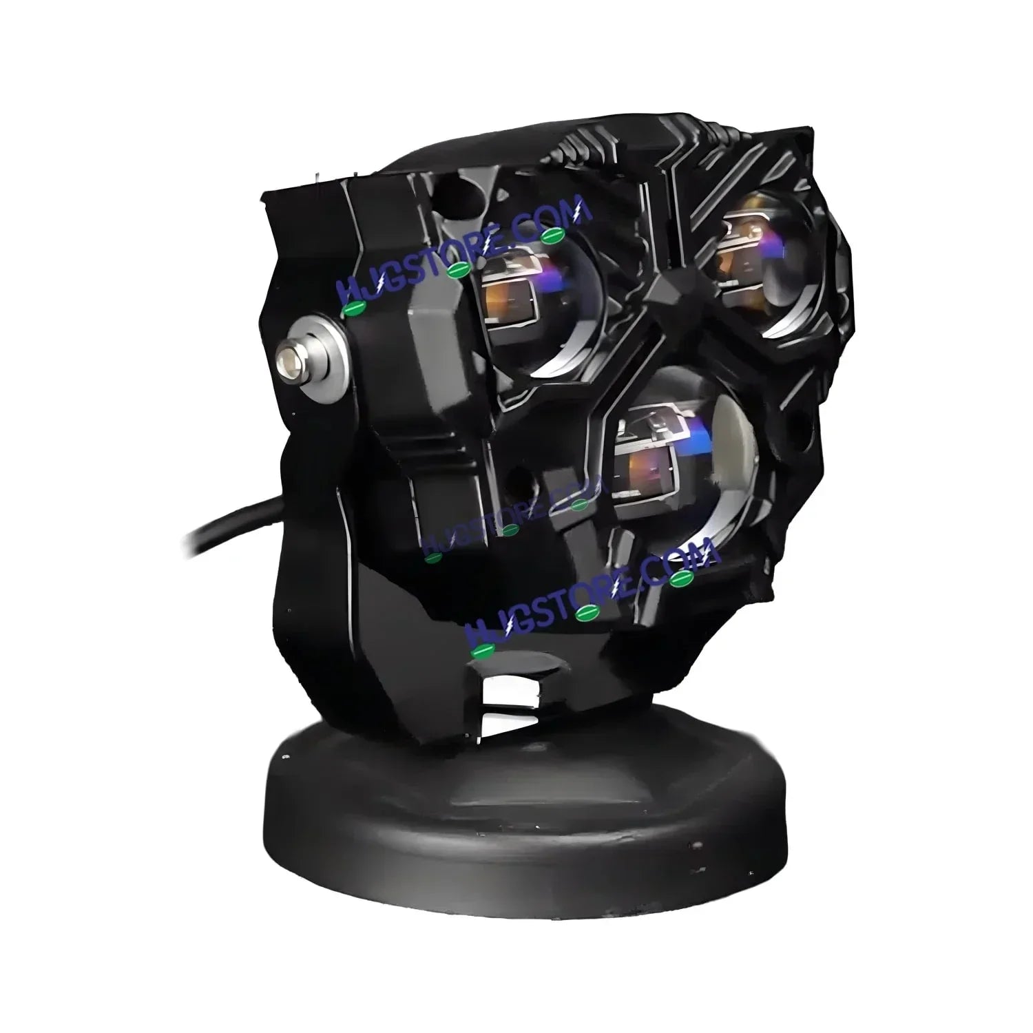HJG Transformer 3 Projector Foglight 100W with Wide Spread Red DRL/White/Yellow/Warm White Light 100W 2pc Foglight Ultra Wide Dual Intensity LED Driving Fog Lights 3000K/4300K/6500K Universal For All Cars & Bikes LIU HJG Transformer 3 Foglight, Pack of 2 - Biker.Store - www.biker.store