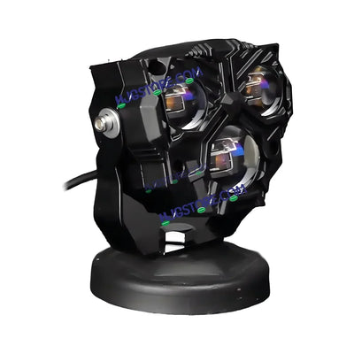 HJG Transformer 3 Projector Foglight 100W with Wide Spread Red DRL/White/Yellow/Warm White Light 100W 2pc Foglight Ultra Wide Dual Intensity LED Driving Fog Lights 3000K/4300K/6500K Universal For All Cars & Bikes LIU HJG Transformer 3 Foglight, Pack of 2 - Biker.Store - www.biker.store