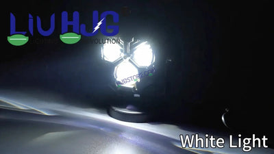 HJG Transformer 3 Projector Foglight 50W with Wide Spread Red DRL/White/Yellow/Warm White Light 50W 1pc Foglight Ultra Wide Dual Intensity LED Driving Fog Lights 3000K/4300K/6500K Universal For All Cars & Bikes LIU HJG Transformer 3 Foglight, Pack of 1 - Biker.Store - www.biker.store