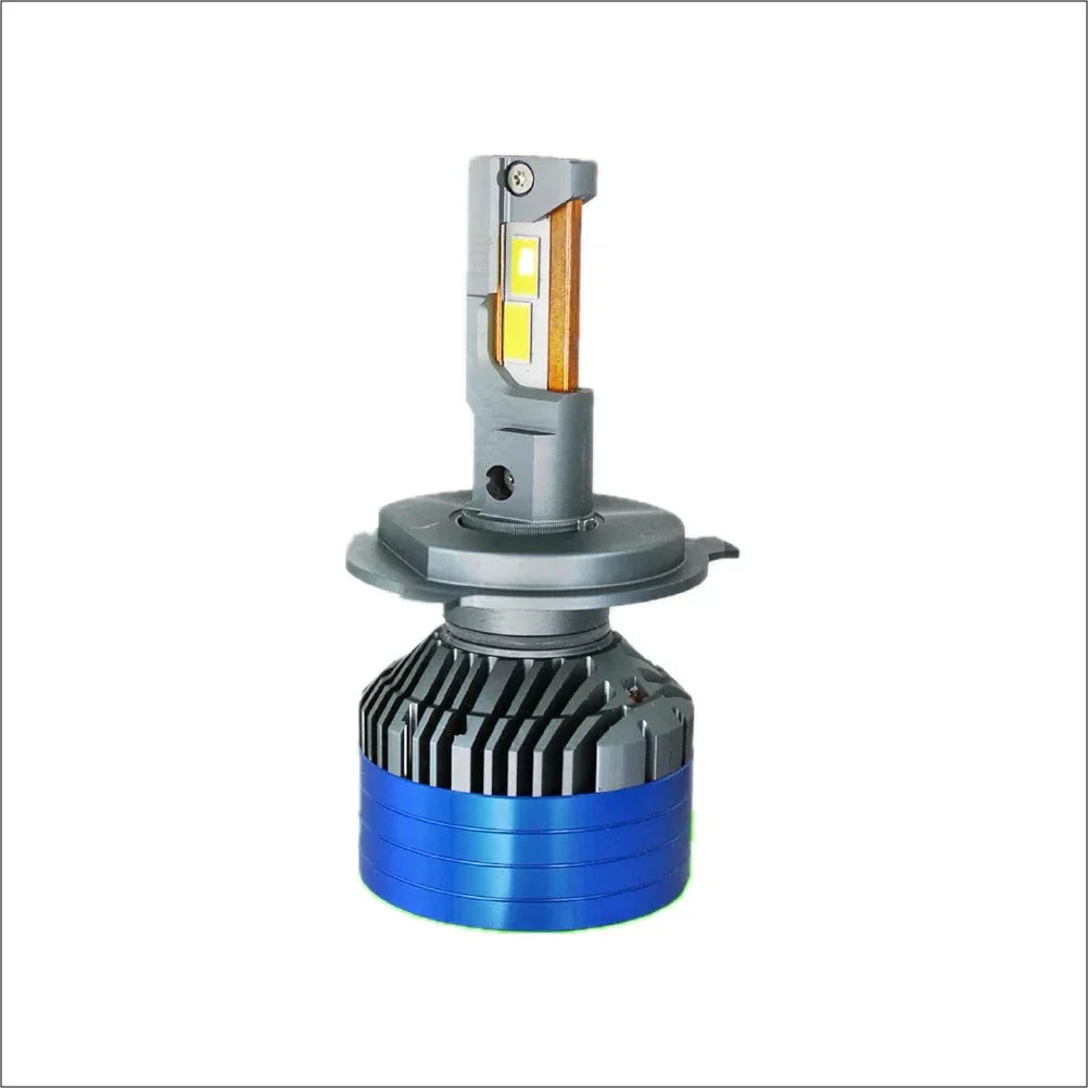 HJG 150W H4 LED Vehicle Headlight Bulb (150 WATTS) 1 Pc LED Headlight Bulb H4 150W For All Cars Motorcycles (Low and High Beam Bulbs (White) AC/DC 150Watt) - Type H4 - Biker.Store - www.biker.store