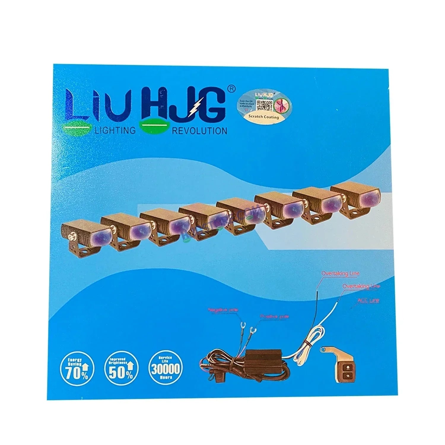 HJG LIU HJG Original Waymaker 8 LED New Model Slim Drive Grille Fitting Dual Colour Fog Light Mini Drive Light Version 4 And Wiring With Canbus For All Cars and Motorcycles (8Pcs) HJG Waymaker Foglight HJG New Model 8 LED with Canbus Wiring Harness Kit - Biker.Store - www.biker.store