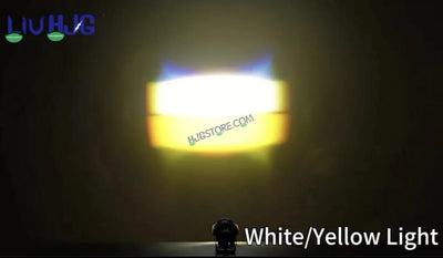 HJG S-82 Foglight Projector Lens Foglight 80W with Hazard Indicator Projector Lens Fog Light 80W Foglight Ultra Wide Dual Intensity LED Fog Lights White/Yellow Universal For All Cars & Bikes with Hazard Indicator LIU HJG S-82 Foglight with Red Amber DRL - Biker.Store - www.biker.store