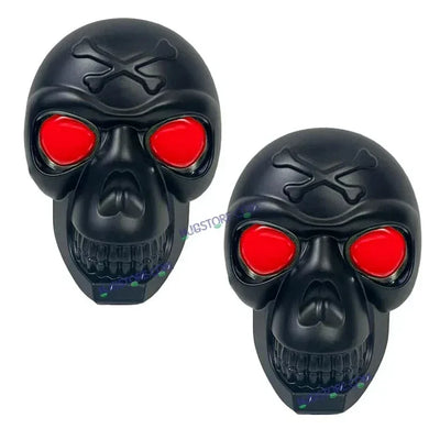 HJG Skull Red DRL Eye Foglight 120W Fog Light For Bike/Car/Thar/Jeep (Red Eye/Cool White/Yellow/Warm White, 120W) - Pack of 2 HJG New Model Skull Foglight, Pack of 2, Red DRL Skull - Biker.Store - www.biker.store