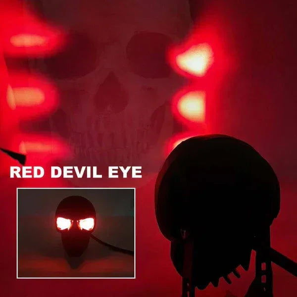 HJG Skull Red Eye Foglight 60W Fog Light For Bike/Car/Thar/Jeep (Red Eye/Cool White/Yellow/Warm White, 60W each) - Pack of 1 HJG New Model Skull Foglight, Pack of 1 - Biker.Store - www.biker.store