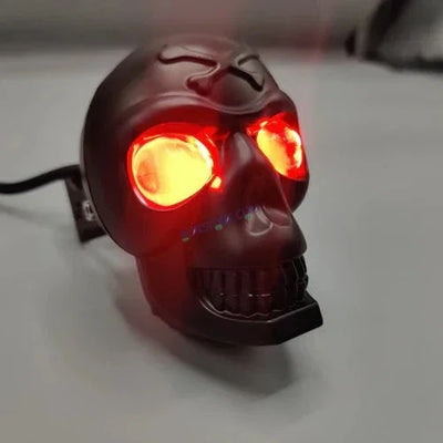 HJG Skull Red DRL Eye Foglight 120W Fog Light For Bike/Car/Thar/Jeep (Red Eye/Cool White/Yellow/Warm White, 120W) - Pack of 2 HJG New Model Skull Foglight, Pack of 2, Red DRL Skull - Biker.Store - www.biker.store