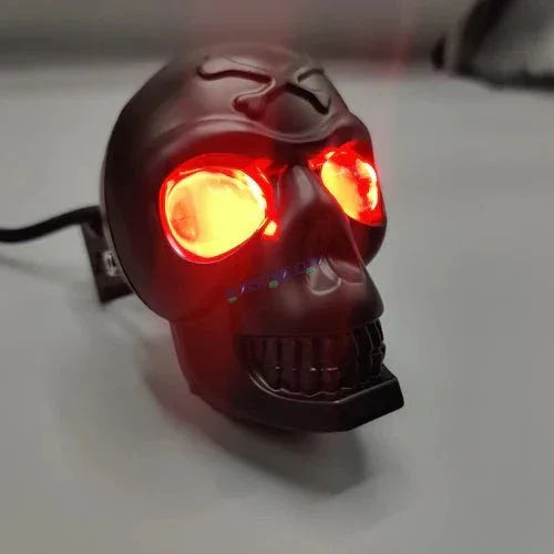 HJG Skull Red DRL Eye Foglight 120W Fog Light For Bike/Car/Thar/Jeep (Red Eye/Cool White/Yellow/Warm White, 120W) - Pack of 2 HJG New Model Skull Foglight, Pack of 2, Red DRL Skull - Biker.Store - www.biker.store