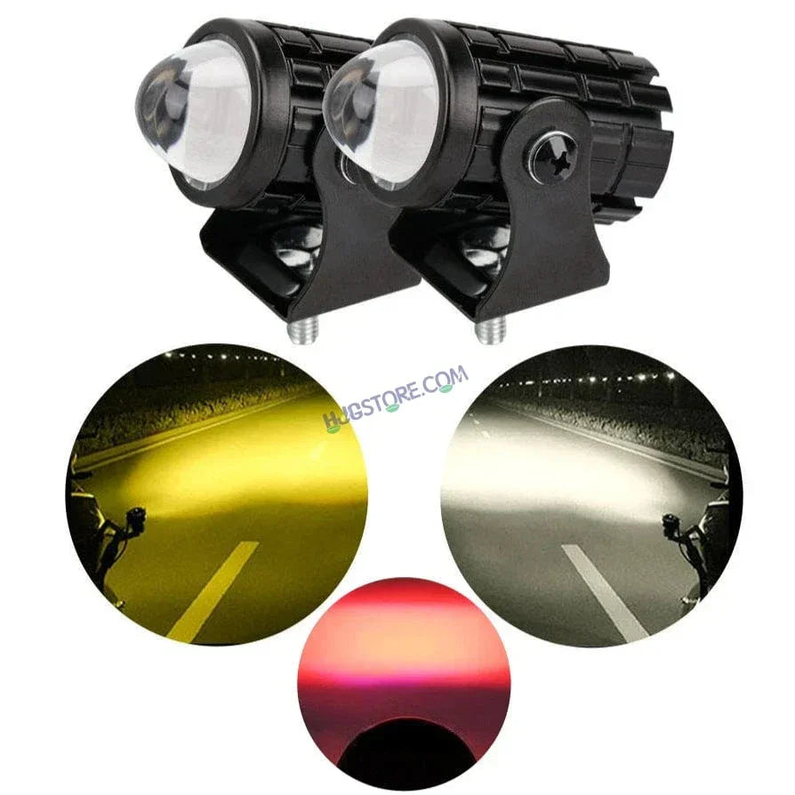 HJG Mini Spot Light Devil with Red DRL, White, Yellow Light Car Motorcycle Truck Off Road 20w Spot Fog Lights Driving Spotlight HJG Original Spot Light Fog light Devil Mini Drive, Pack of 2 - Biker.Store - www.biker.store